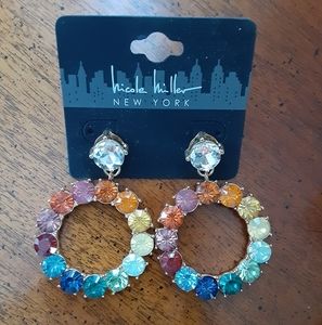 NWT Nicole Miller Colorful Gem Statement E…
